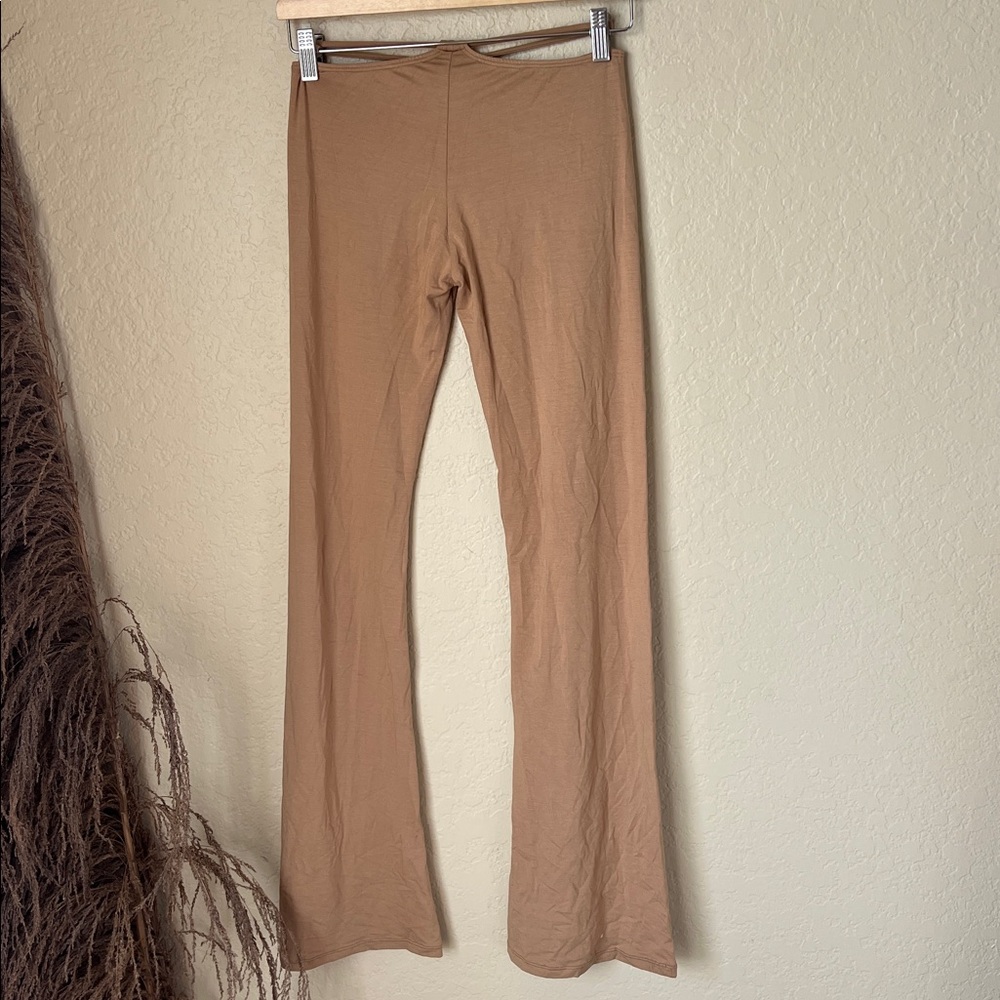 Indah tan flared string hip pants - image 10